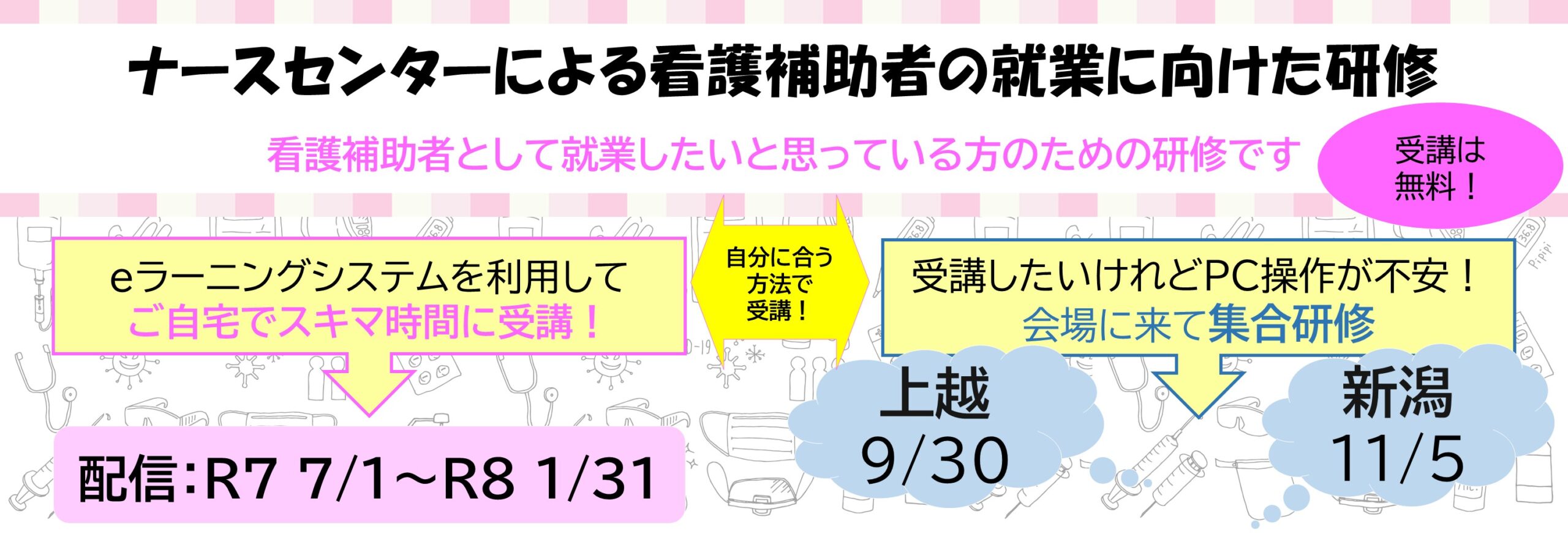 ナースセンターによる看護補助者の就業に向けた研修